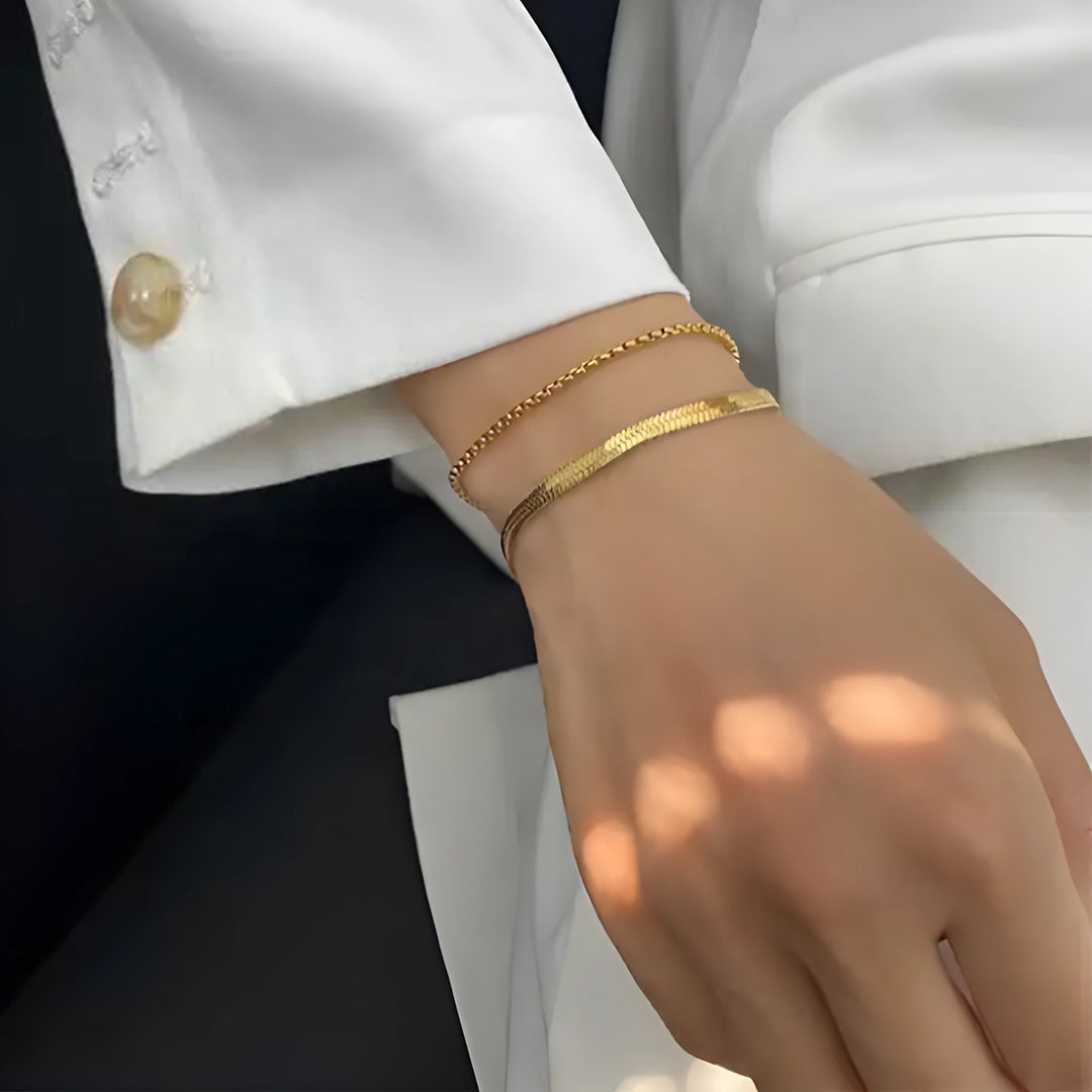Golden Whispers Bracelet Set